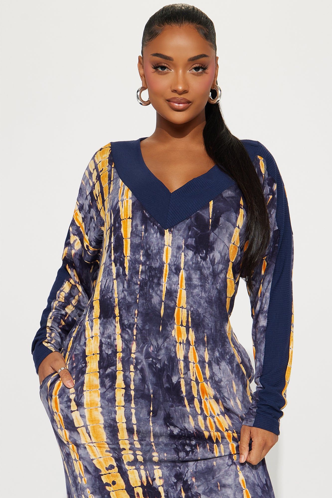 Abigail Tie Dye Maxi Dress - Navy sold by Fashion Nova product image thumbnail 2