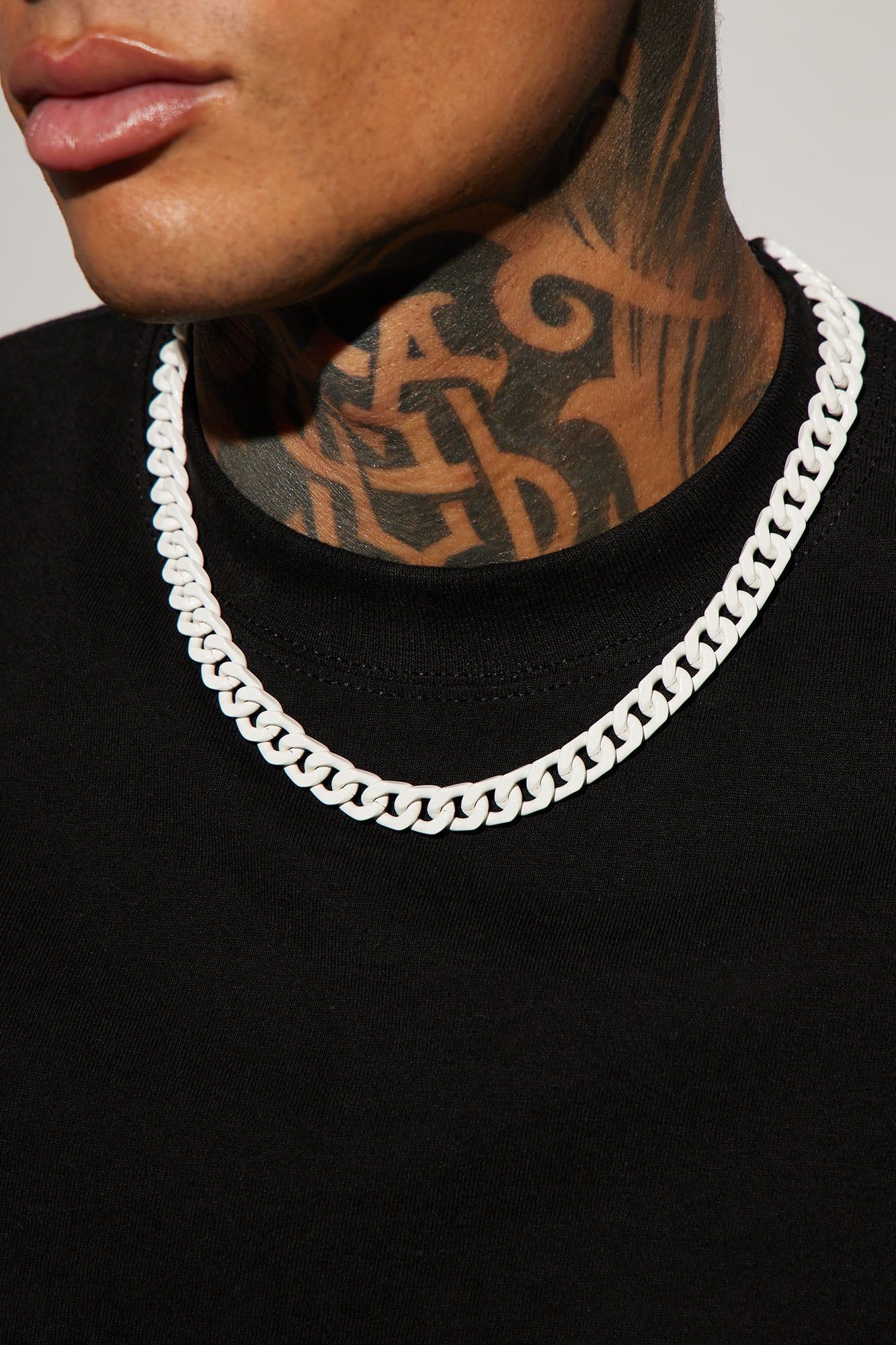 Extreme Cuban Chain Necklace - White sold by Fashion Nova