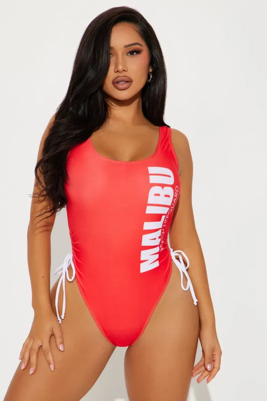 Malibu Beach 1 Piece Swimsuit - Red sold by Fashion Nova