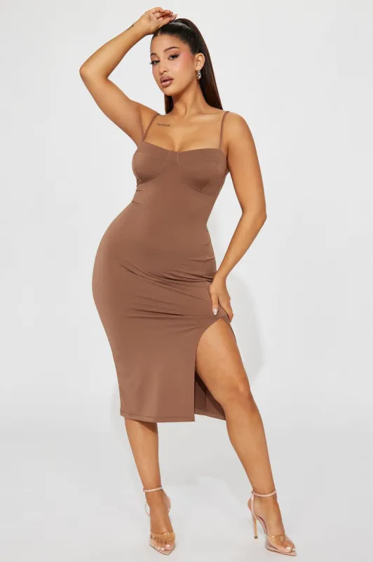 Diana Cami Midi Dress - Chestnut sold by Fashion Nova