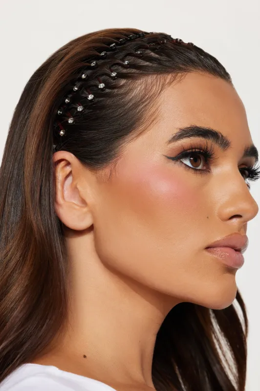 Island Loving 2 Piece Headband Set - Black/combo sold by Fashion Nova