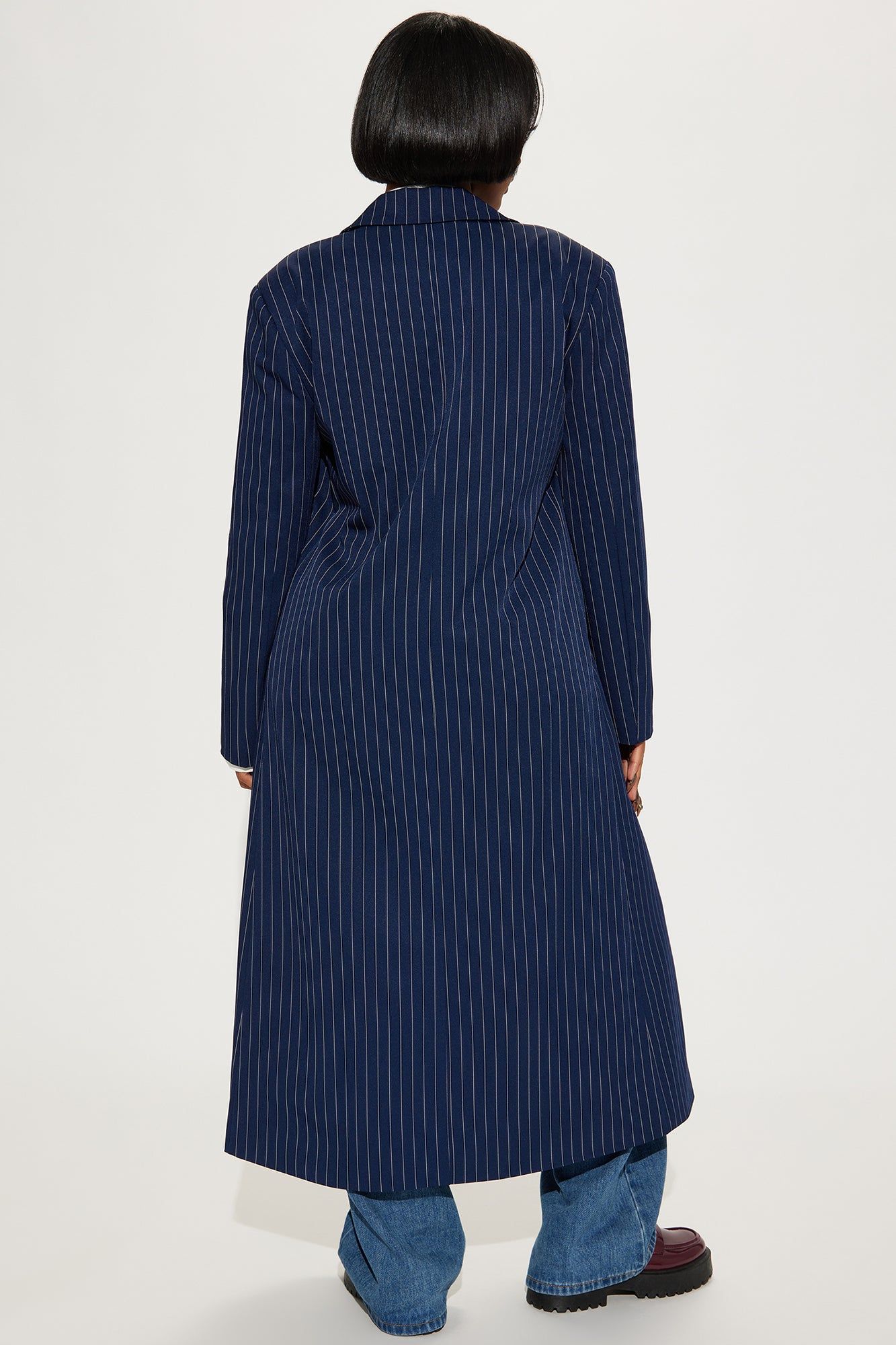 All The Business Blazer Long - Navy/combo sold by Fashion Nova product image thumbnail 3