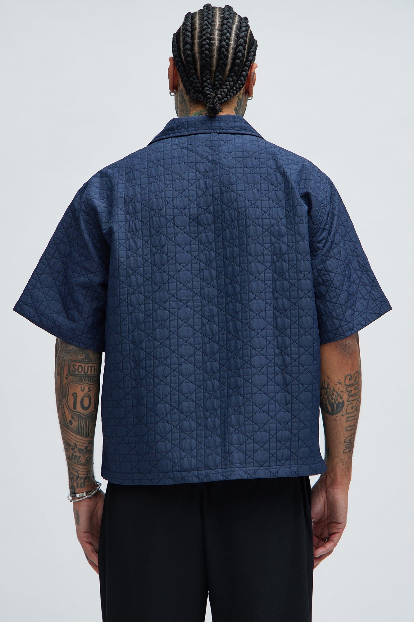 Harris Jacquard Shirt - Navy sold by Fashion Nova product image thumbnail 4