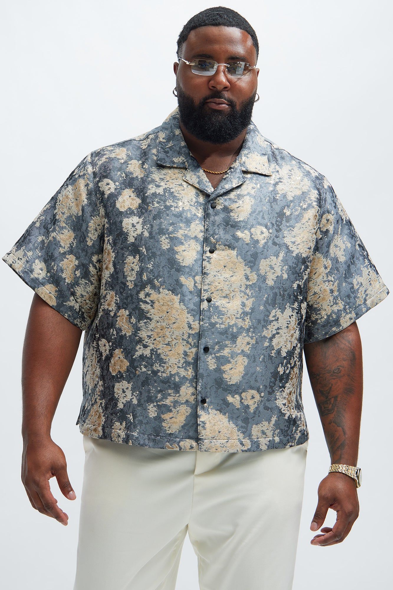 Baffin Bay Boxy Shirt - Blue/combo sold by Fashion Nova product image thumbnail 5