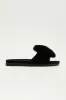 Arylee Heart Slippers - Black sold by Fashion Nova