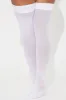 Sweet Desires Sheer Bow Thigh Highs - White/Blue sold by Fashion Nova