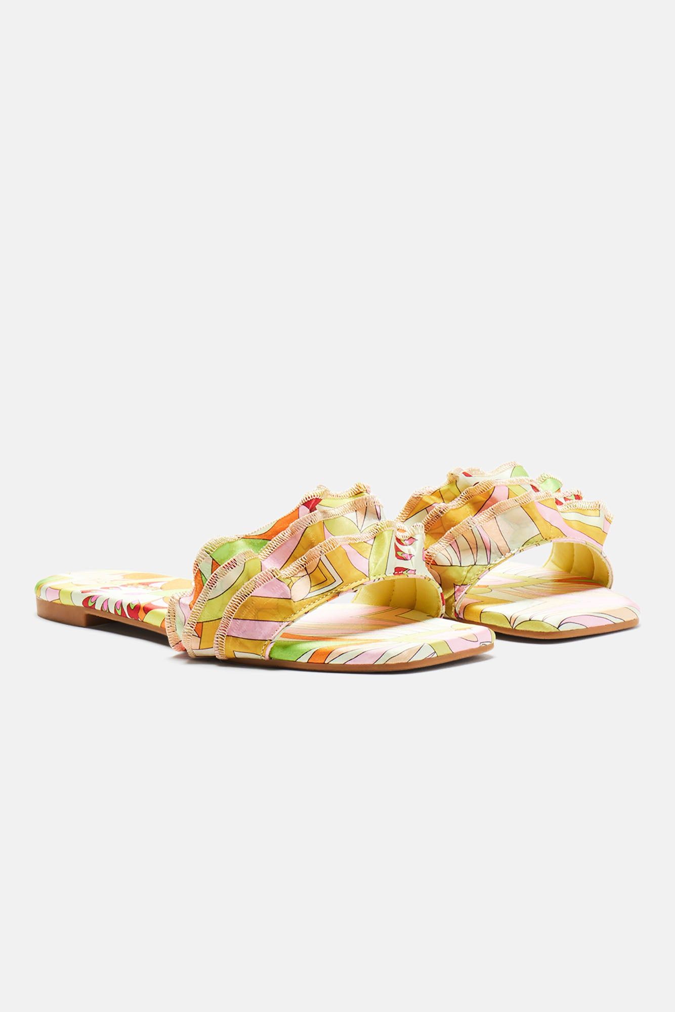 Absolutely Need Flat Sandals - Yellow/combo sold by Fashion Nova product image thumbnail 5