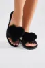 Arylee Heart Slippers - Black sold by Fashion Nova