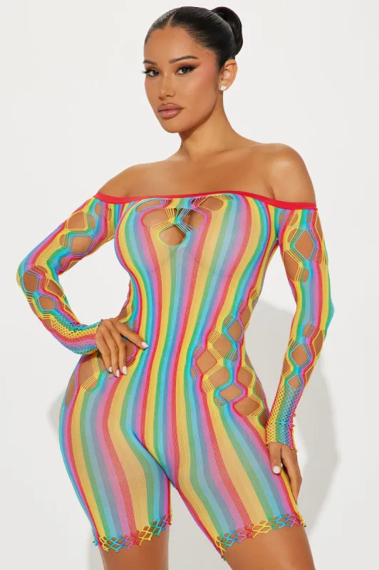 Ready For The Night Seamless Romper - Multi Color sold by Fashion Nova