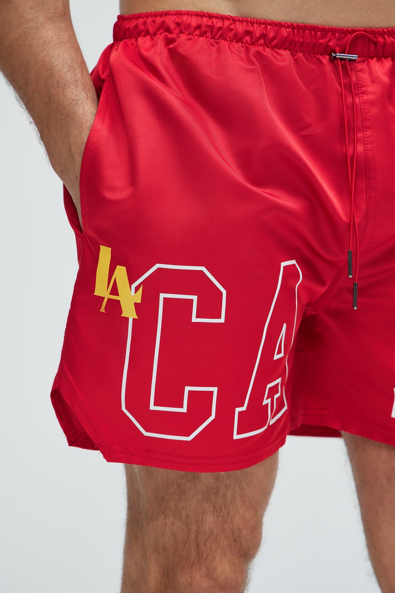 LA Cali Swim Trunks - Red sold by Fashion Nova product image thumbnail 3