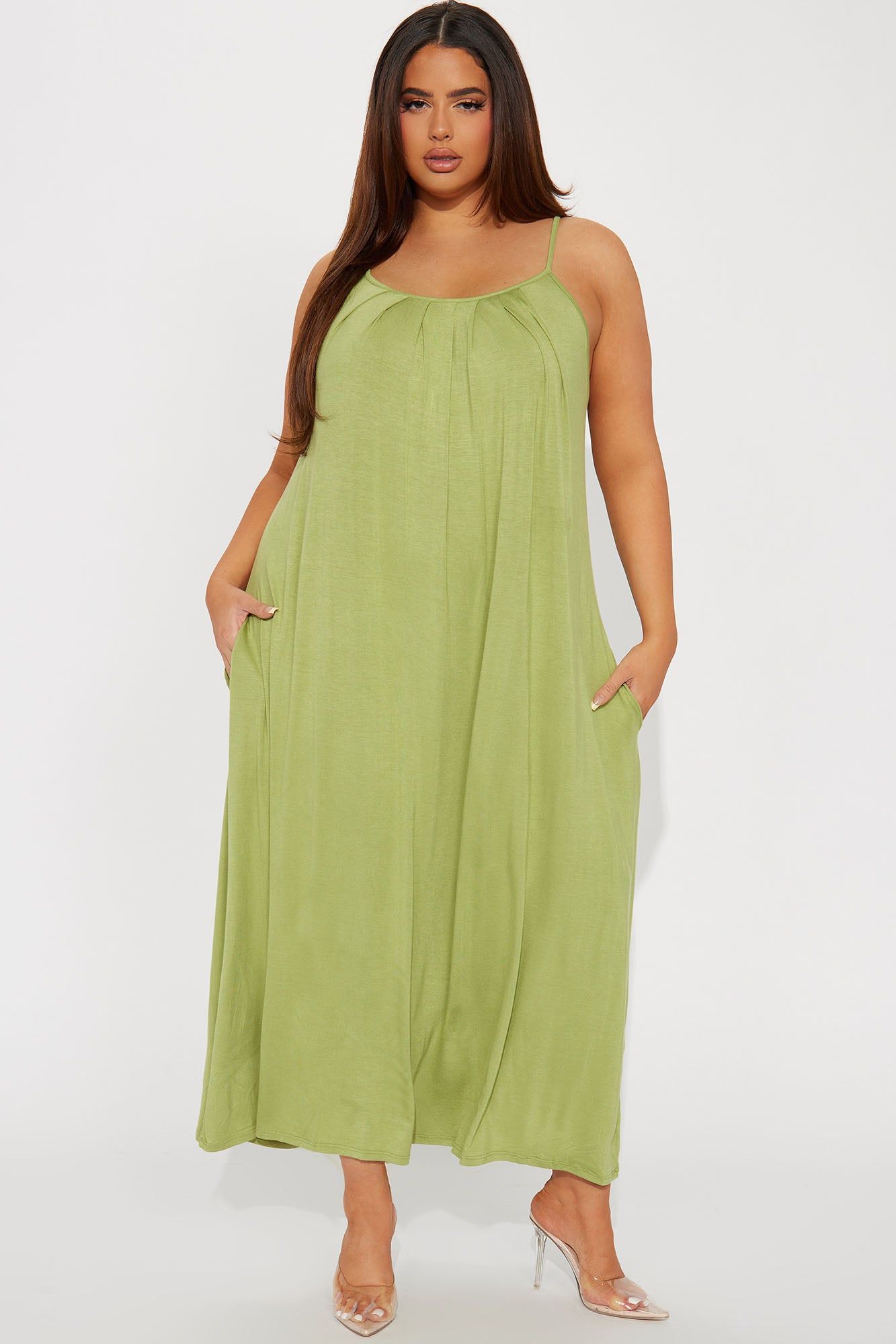 Grace Maxi Dress - Olive sold by Fashion Nova