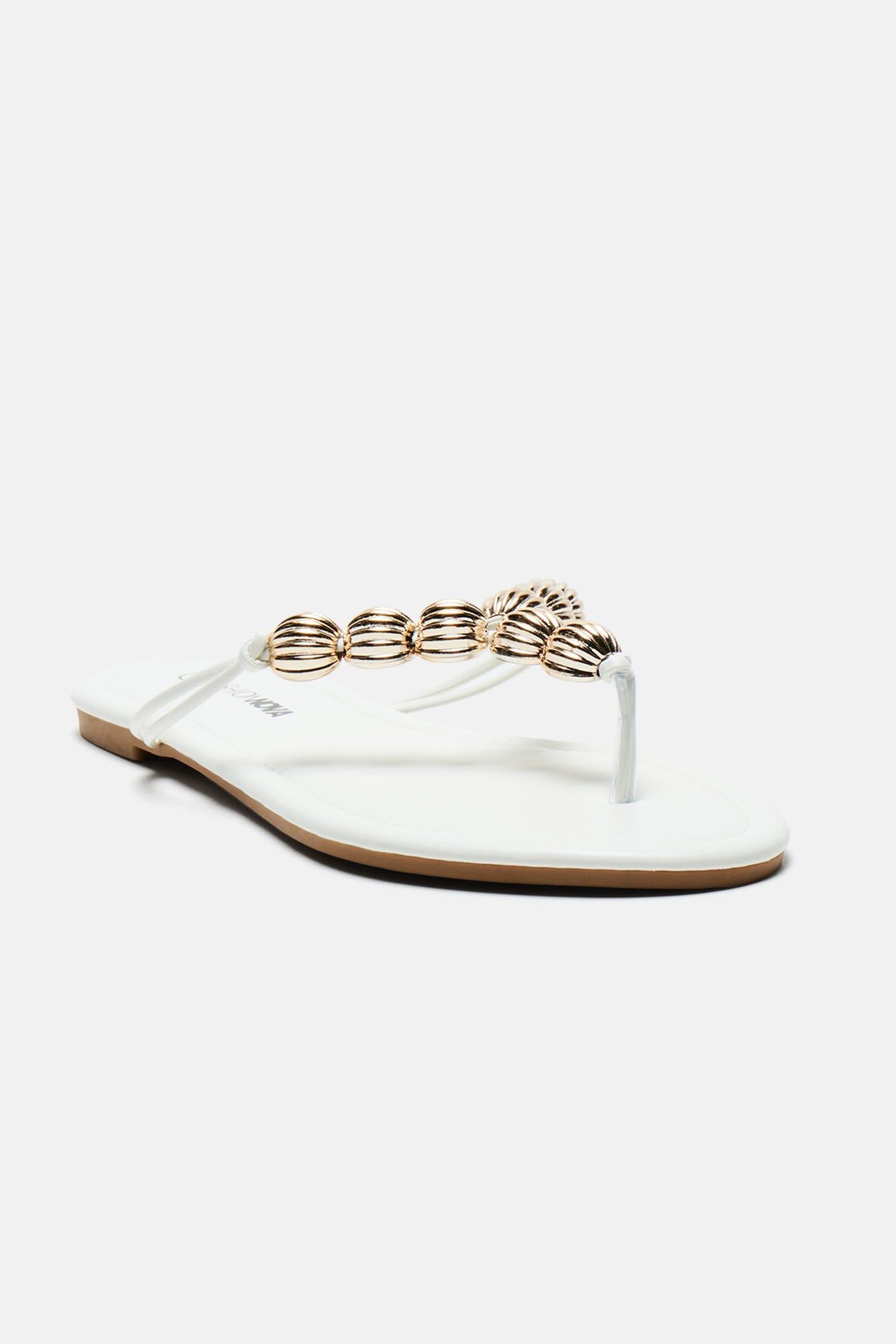 Meet Me In Bali Flip Flops - White sold by Fashion Nova product image thumbnail 2