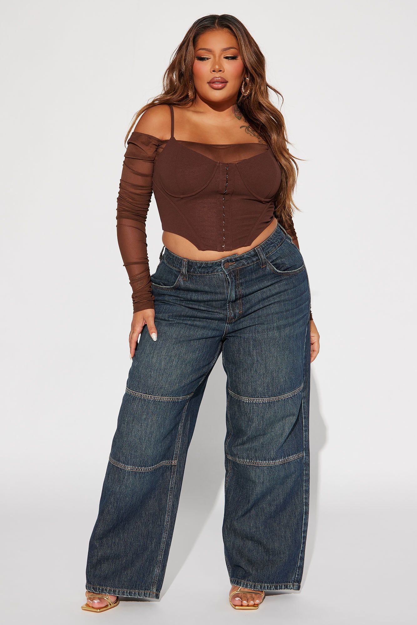 Evelyn Corset Top - Chocolate sold by Fashion Nova product image thumbnail 5