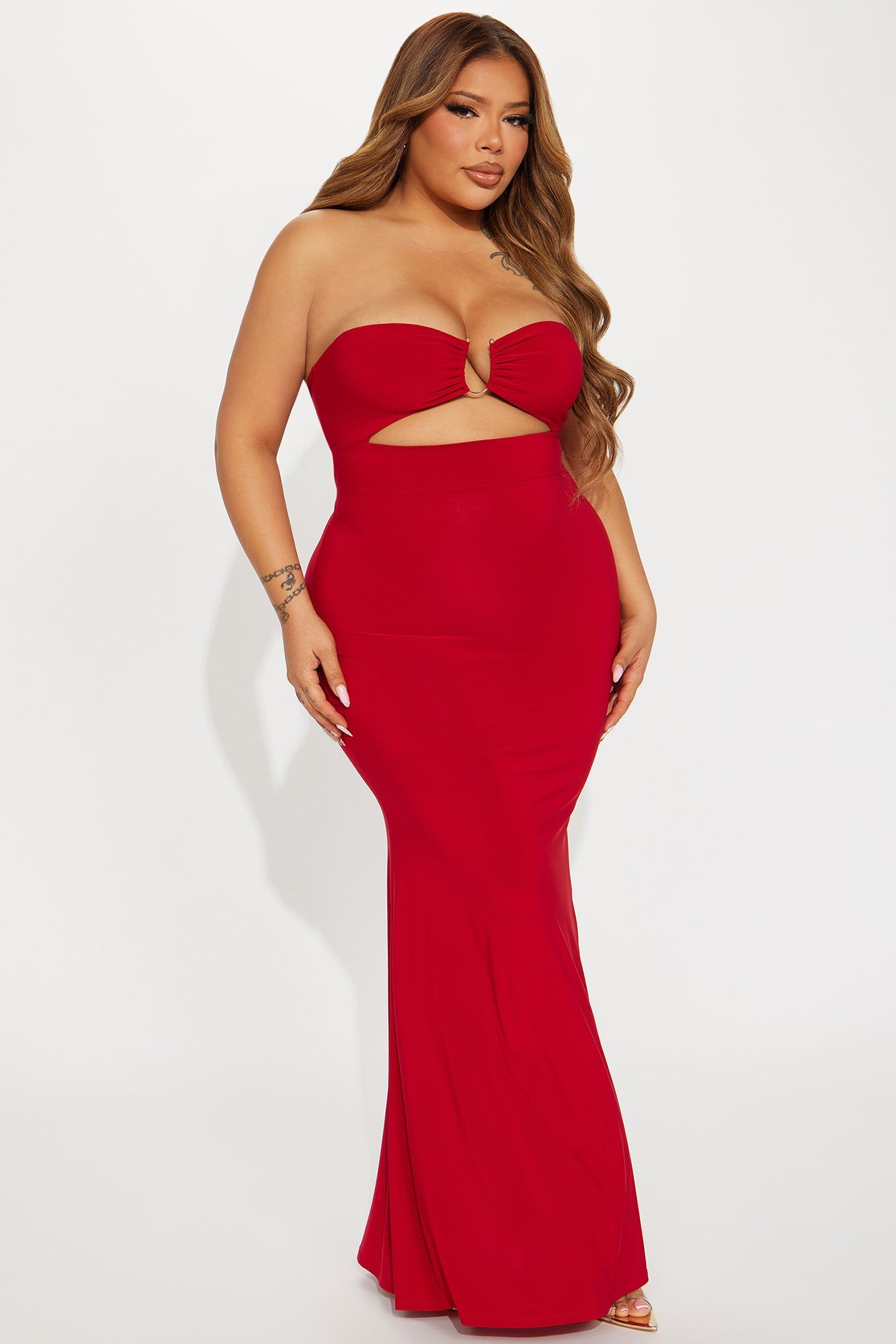 Janie Strapless Maxi Dress - Red sold by Fashion Nova product image thumbnail 4