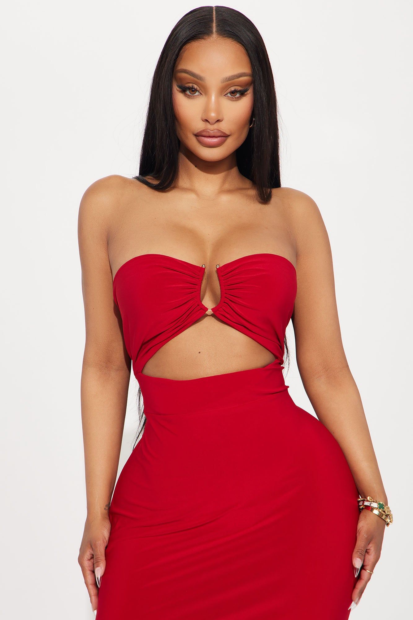 Janie Strapless Maxi Dress - Red sold by Fashion Nova product image thumbnail 2