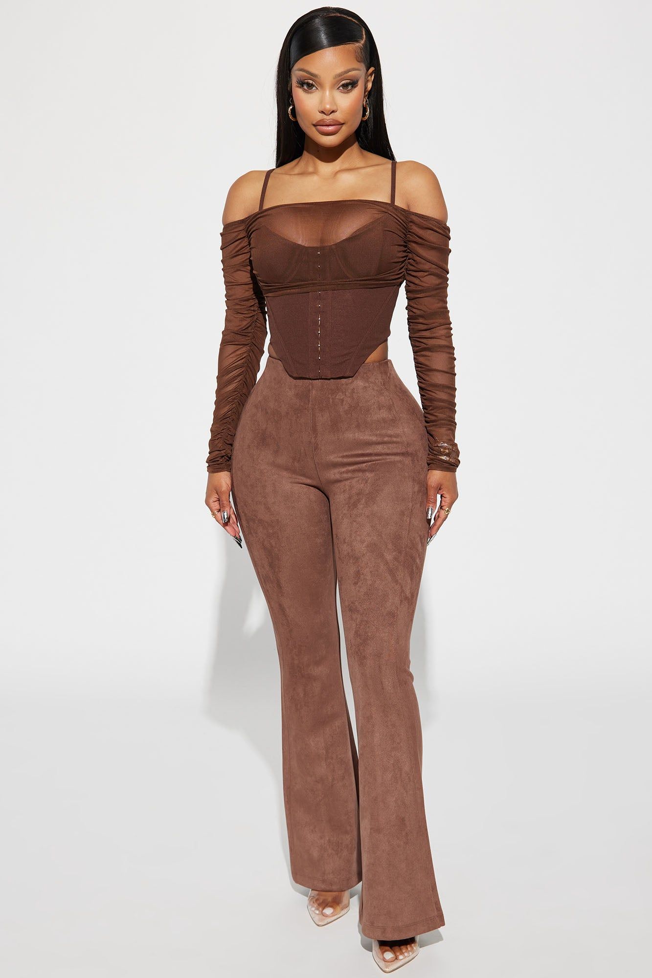 Evelyn Corset Top - Chocolate sold by Fashion Nova product image thumbnail 2