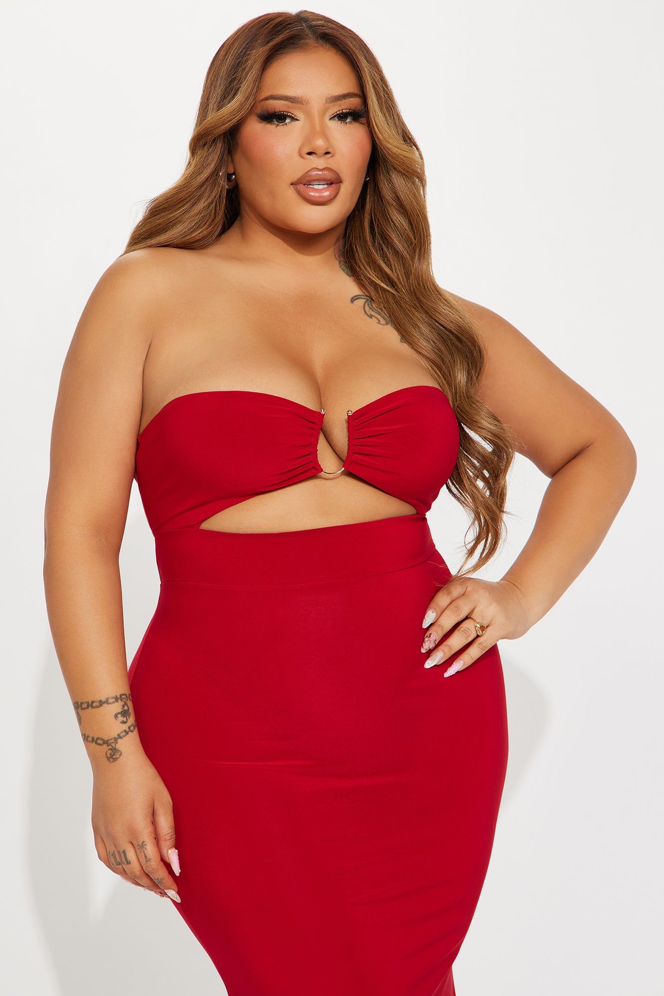 Janie Strapless Maxi Dress - Red sold by Fashion Nova product image thumbnail 5