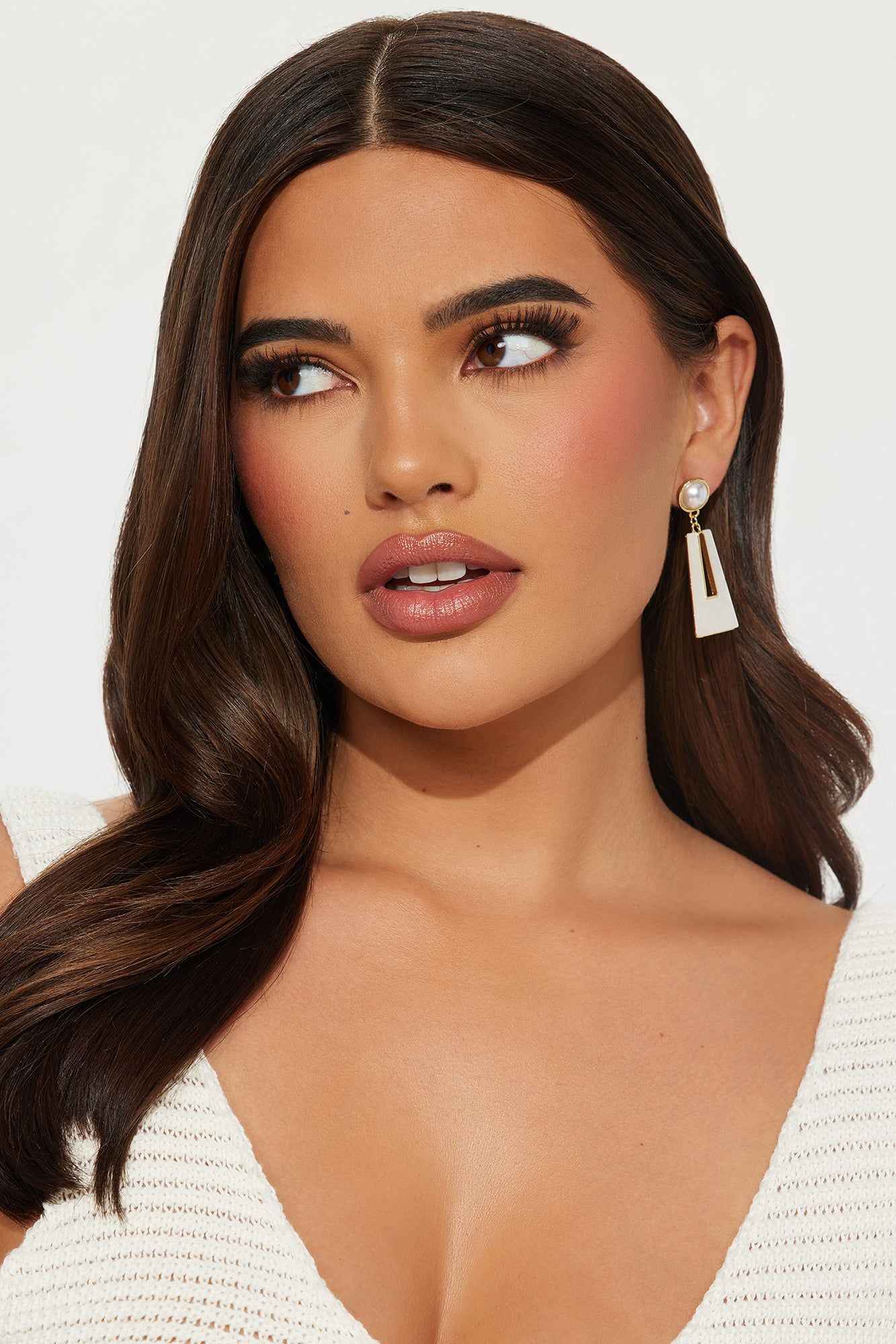 Knock Down My Wall Earrings - White/Gold sold by Fashion Nova product image thumbnail 2