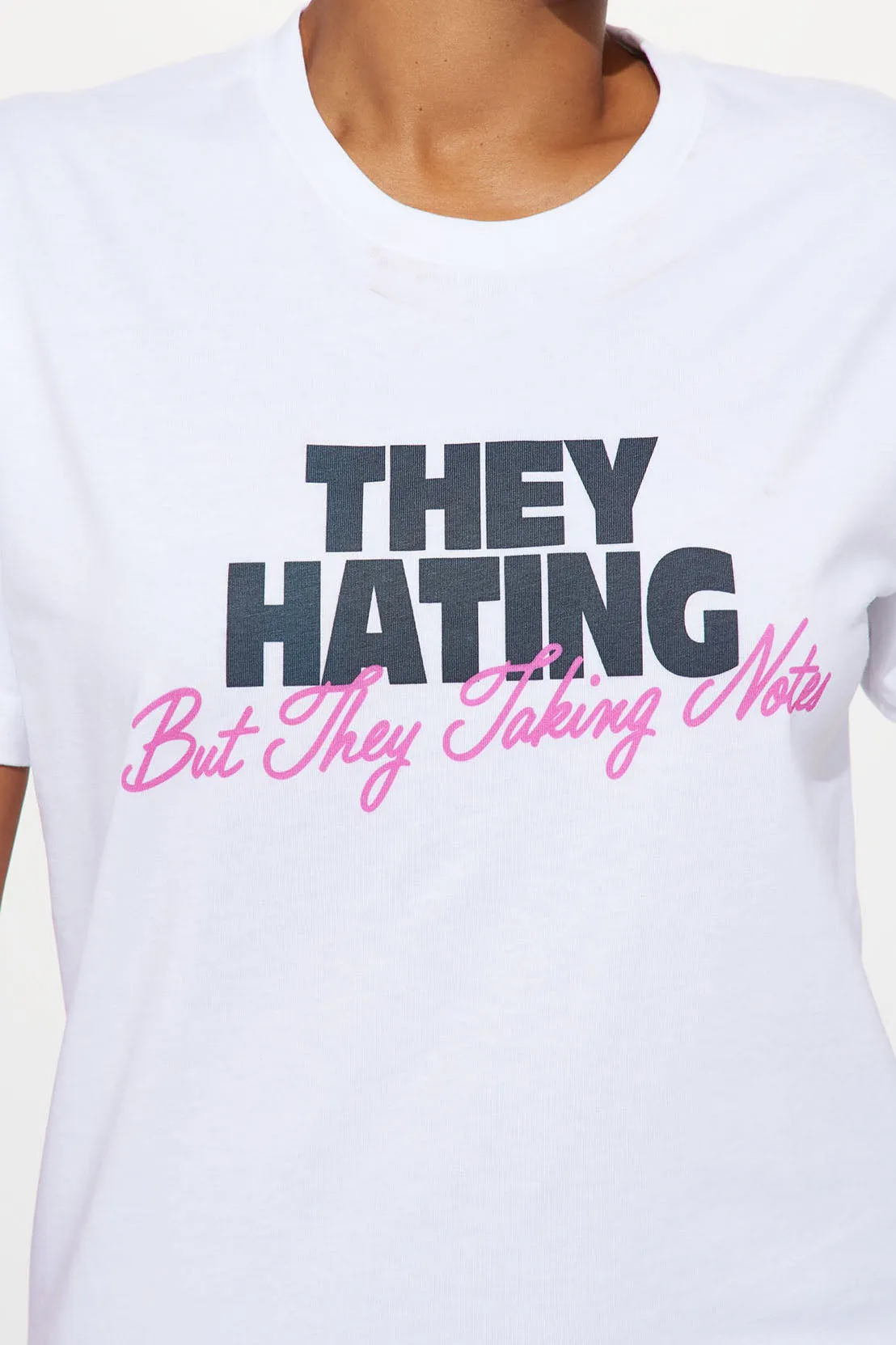 She's Hating But Taking Notes Tee - White sold by Fashion Nova product image thumbnail 3