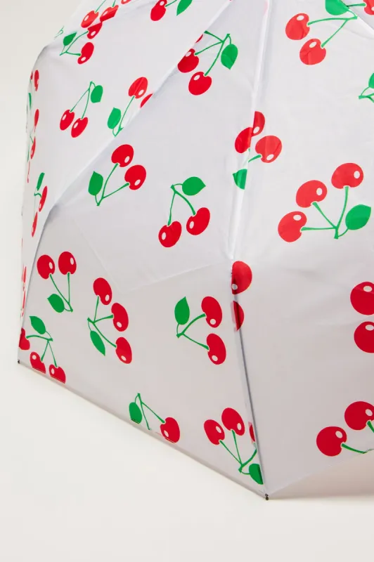 Cherry Umbrella - Red/White sold by Fashion Nova