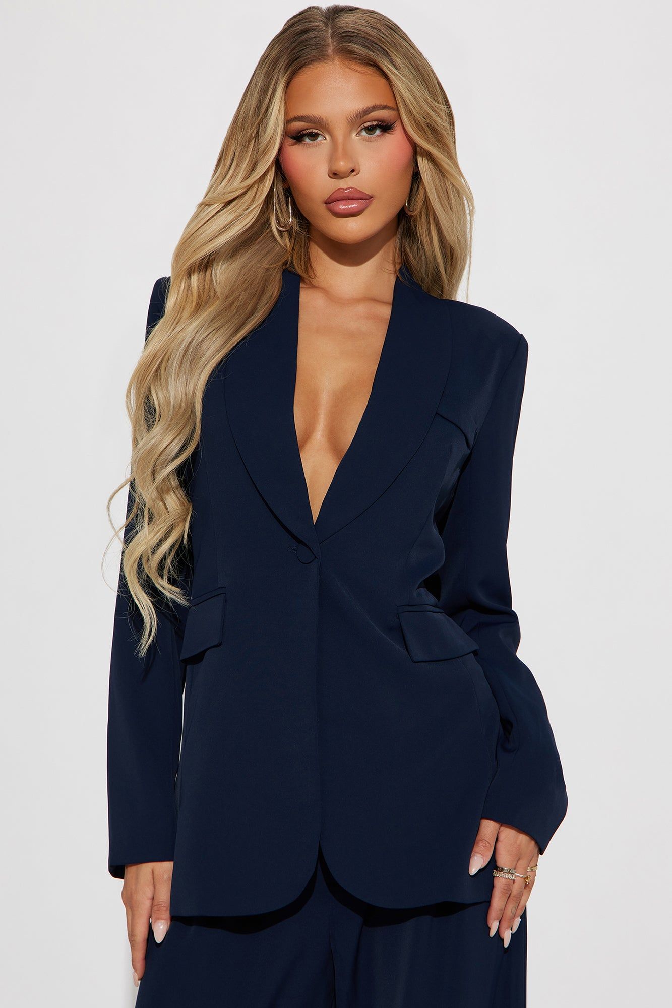 Important Meeting Blazer Pant Set - Navy sold by Fashion Nova product image thumbnail 2