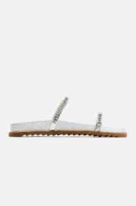 It's A Must Flat Sandals - Silver sold by Fashion Nova