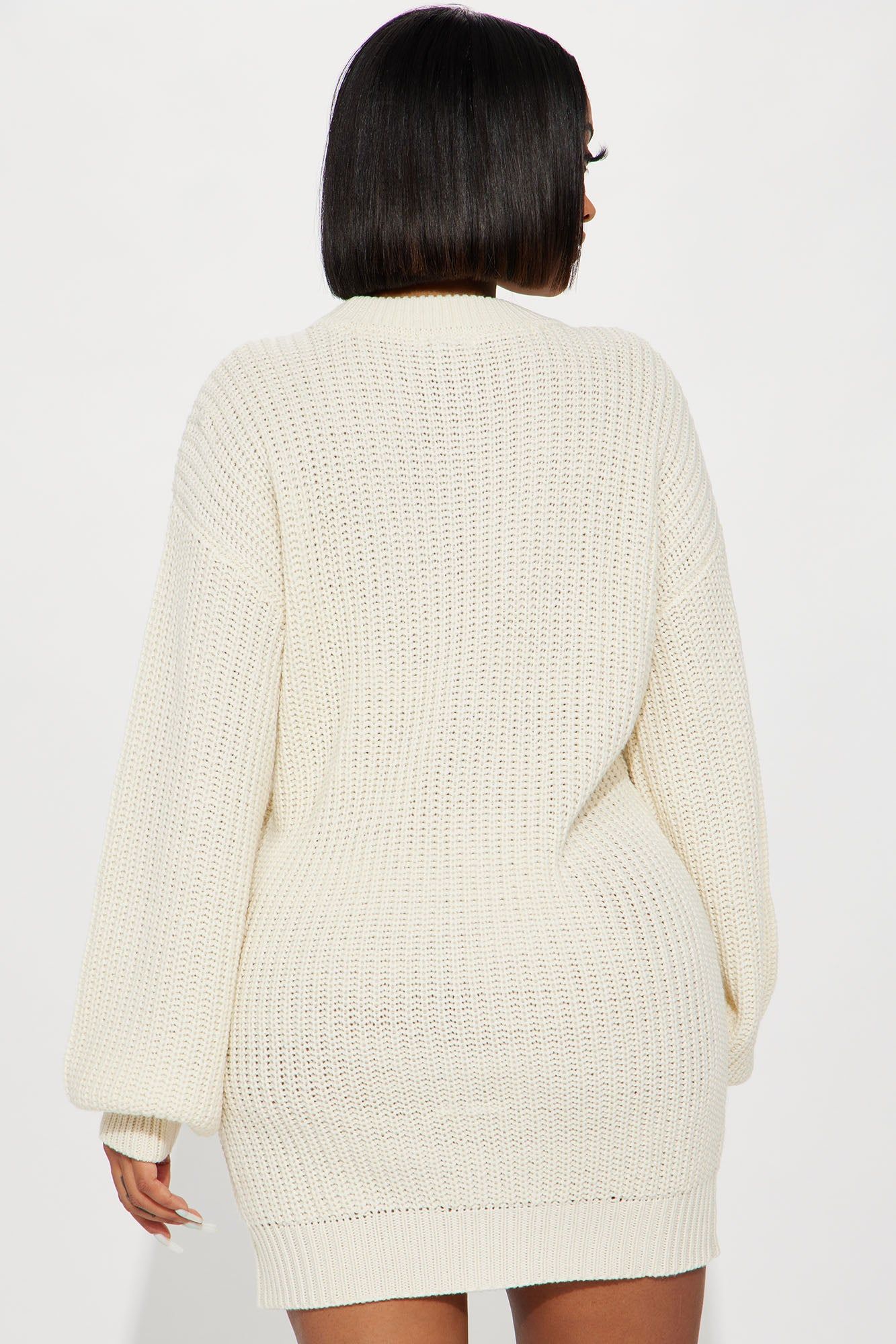 Kelly Sweater Mini Dress - Cream sold by Fashion Nova product image thumbnail 7