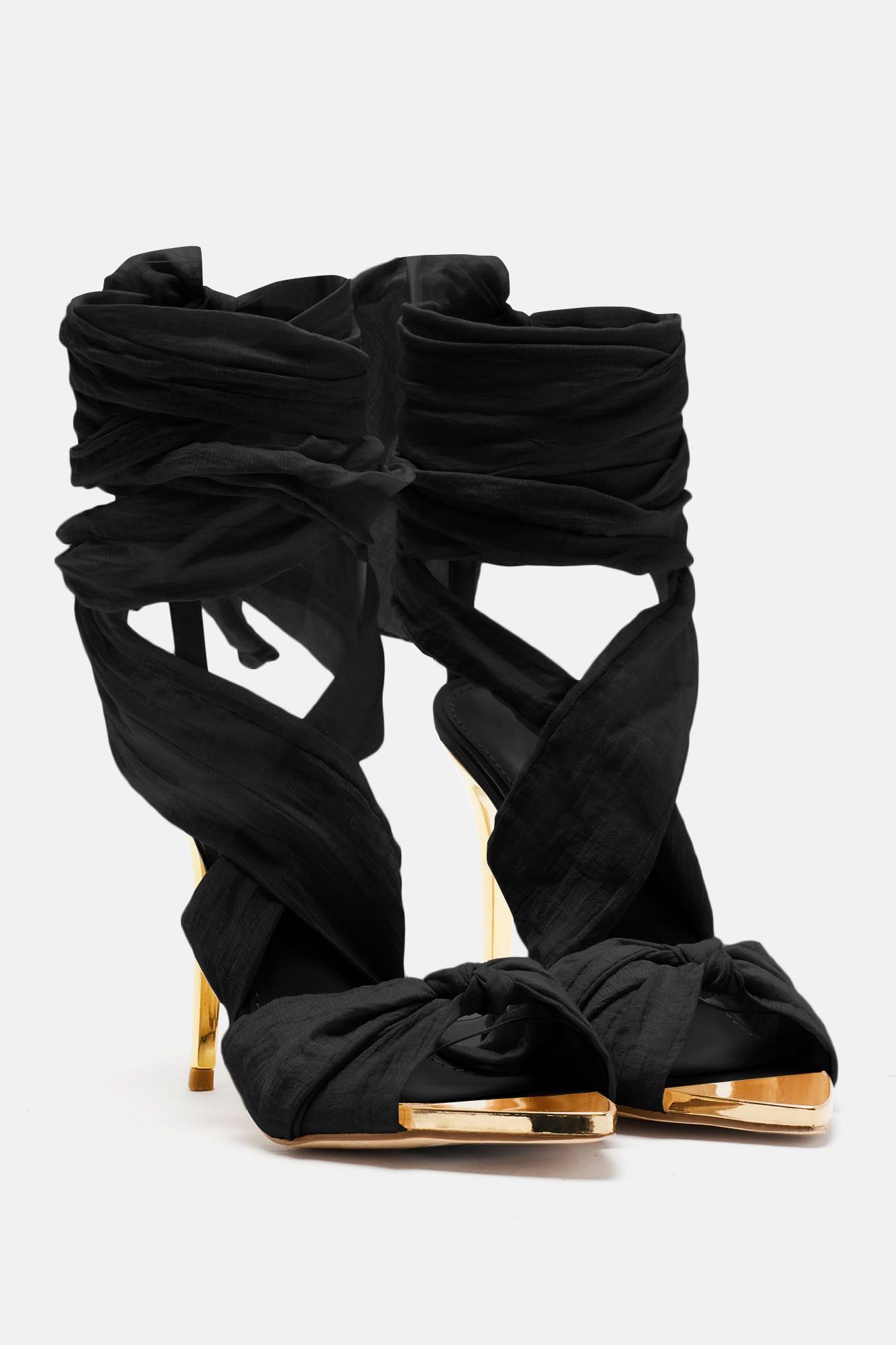 Wrapped In You Heels - Black sold by Fashion Nova product image thumbnail 4