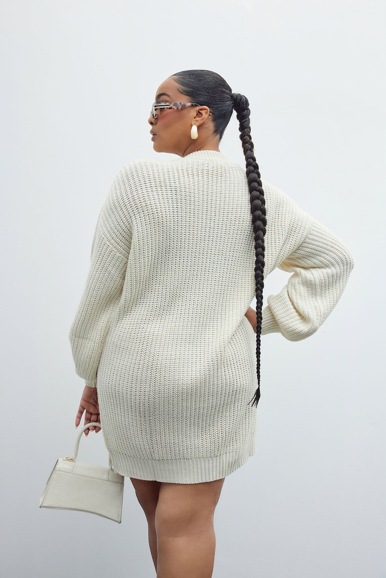 Kelly Sweater Mini Dress - Cream sold by Fashion Nova product image thumbnail 4