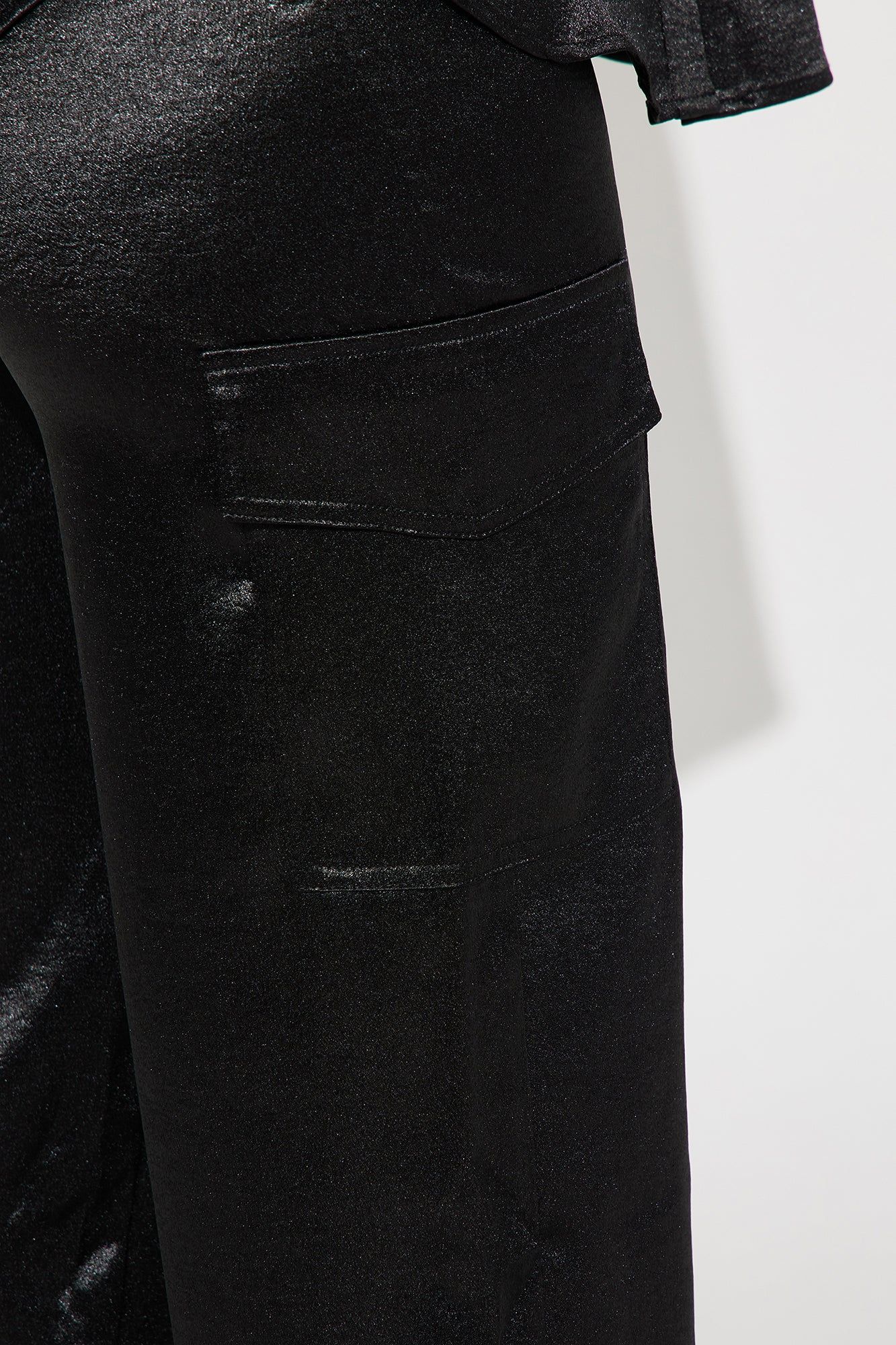 Same Girl Satin Pant Set - Black sold by Fashion Nova product image thumbnail 3