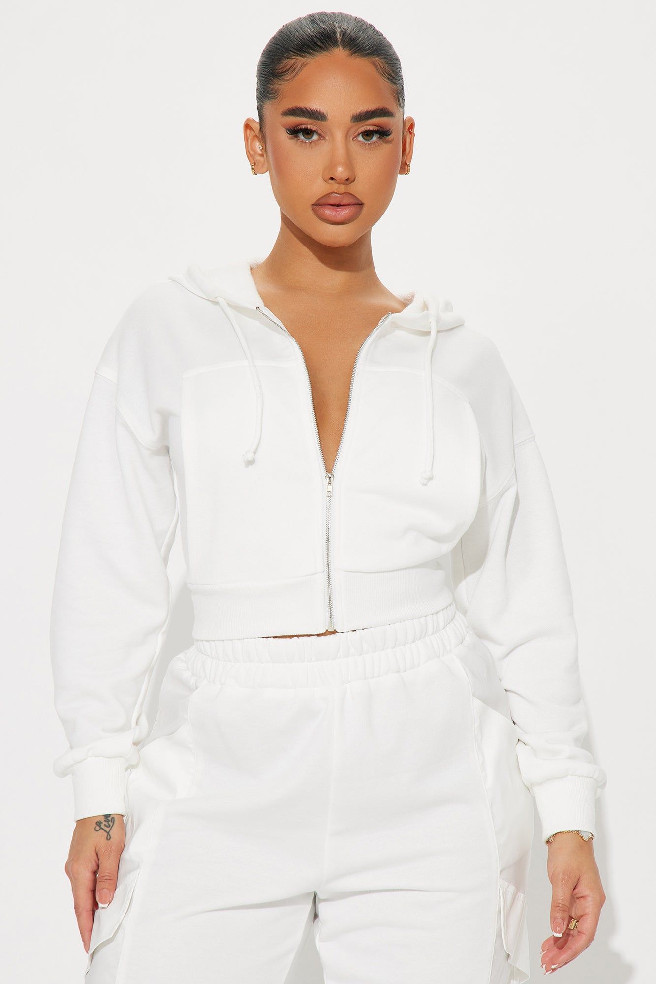 Live Like Me Jogger Set - White sold by Fashion Nova product image thumbnail 3