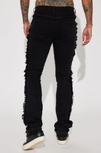 It's Up To You Stacked Skinny Flare Jeans - Black sold by Fashion Nova