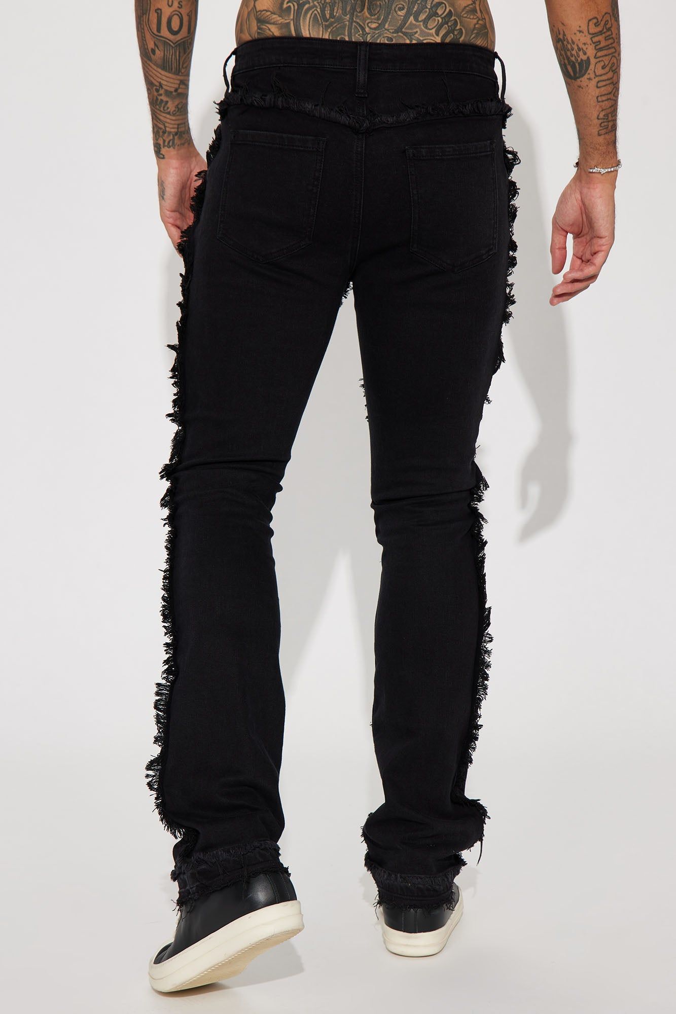 It's Up To You Stacked Skinny Flare Jeans - Black sold by Fashion Nova product image thumbnail 6