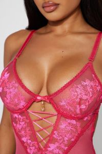 My Floral Secret 2 Piece Garter Set - Pink sold by Fashion Nova