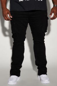 On A Good One Stacked Skinny Flare Jeans - Black sold by Fashion Nova