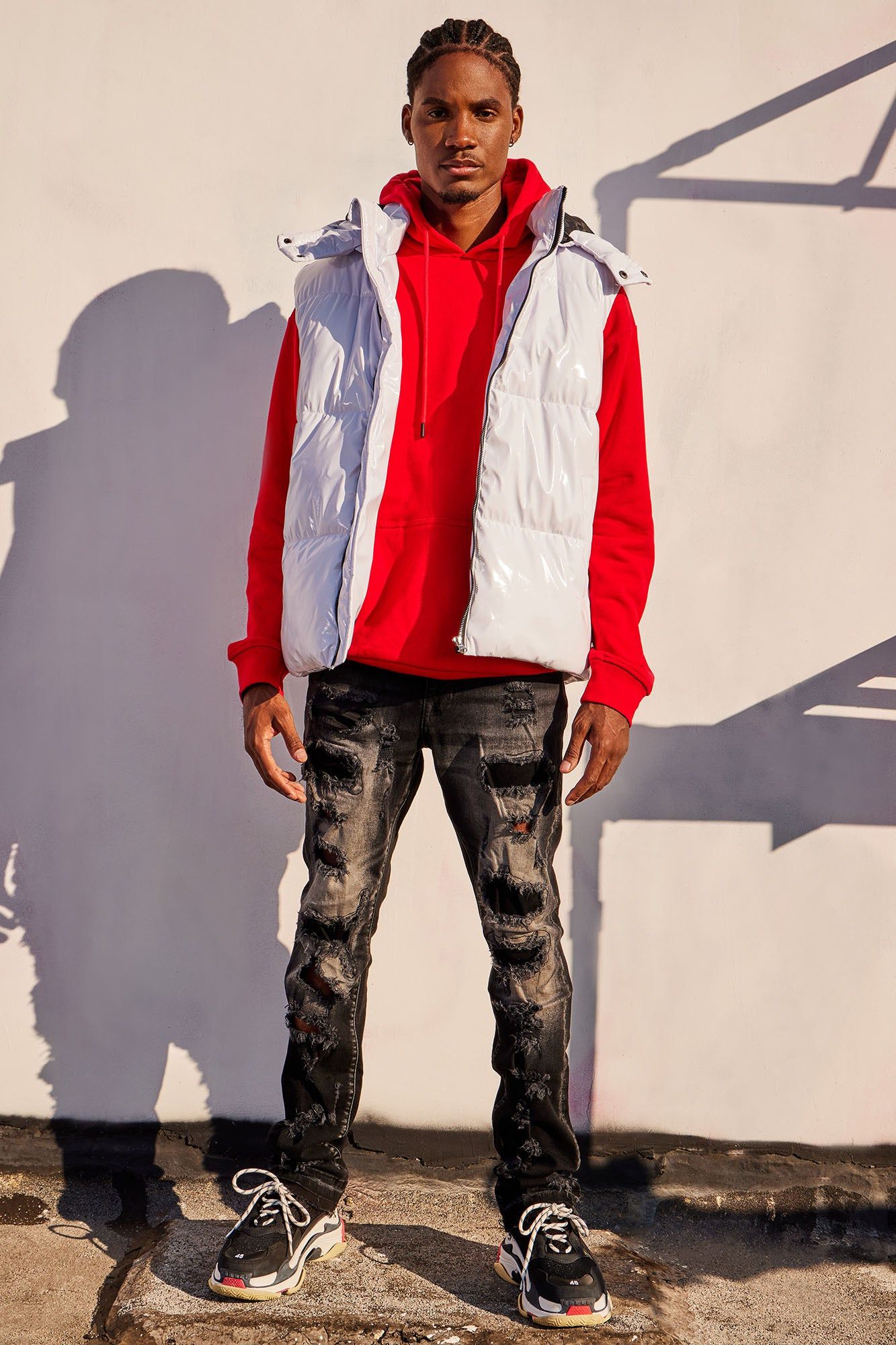 Back Me Up Ripped Stacked Skinny Flared Jeans - Black Wash sold by Fashion Nova product image thumbnail 5