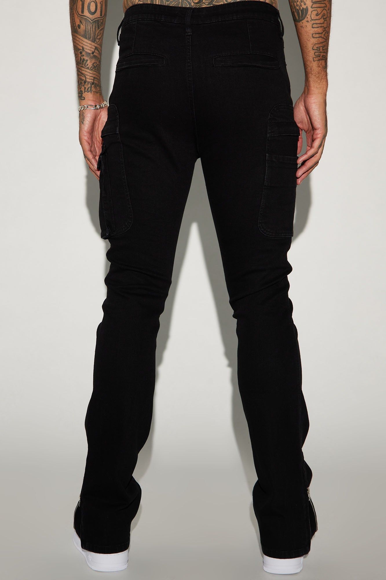 On A Good One Stacked Skinny Flare Jeans - Black sold by Fashion Nova product image thumbnail 6