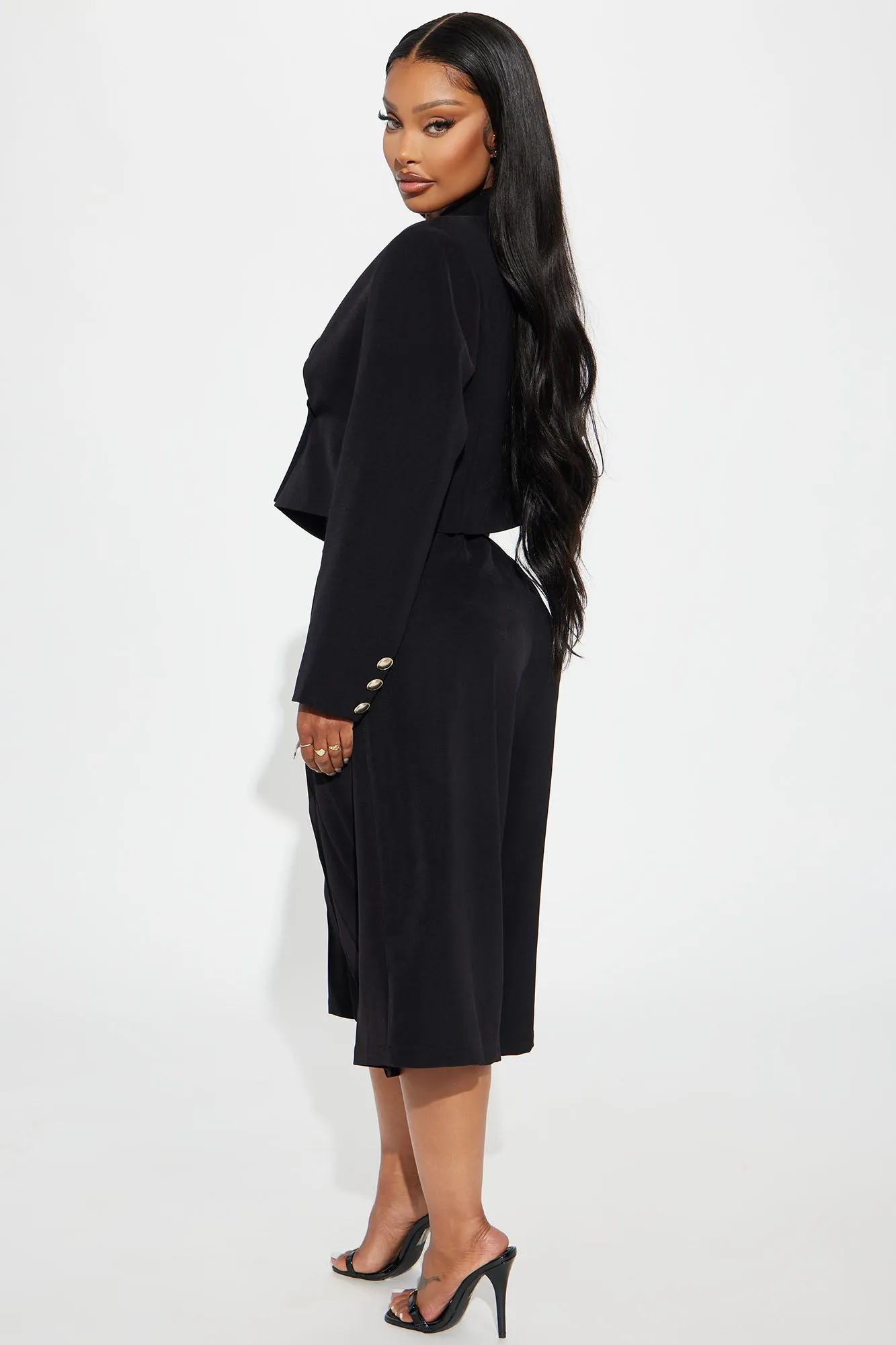 Jenna Blazer Cropped Pant Set - Black sold by Fashion Nova product image thumbnail 4