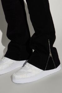 On A Good One Stacked Skinny Flare Jeans - Black sold by Fashion Nova