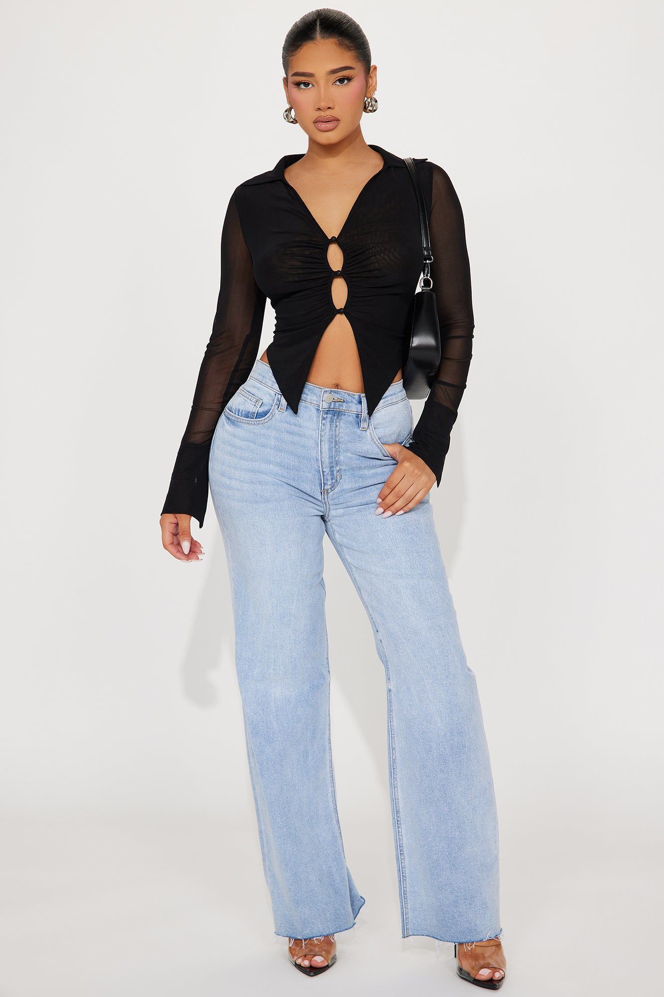 Avery Mesh Top - Black sold by Fashion Nova product image thumbnail 2