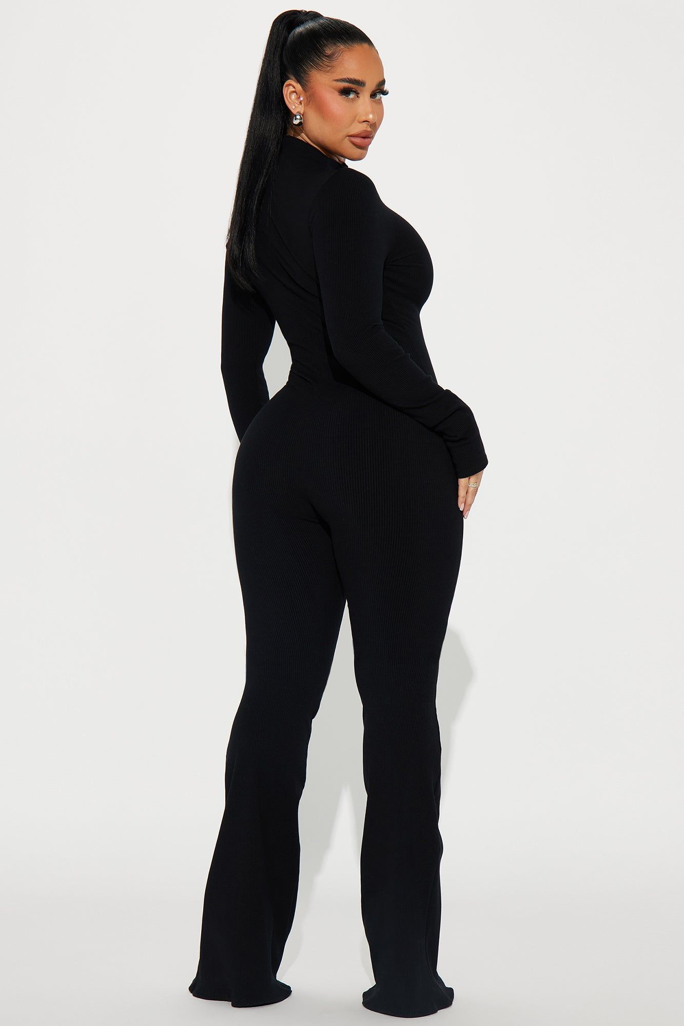 Sabrina Snatched Flare Jumpsuit - Black sold by Fashion Nova product image thumbnail 4
