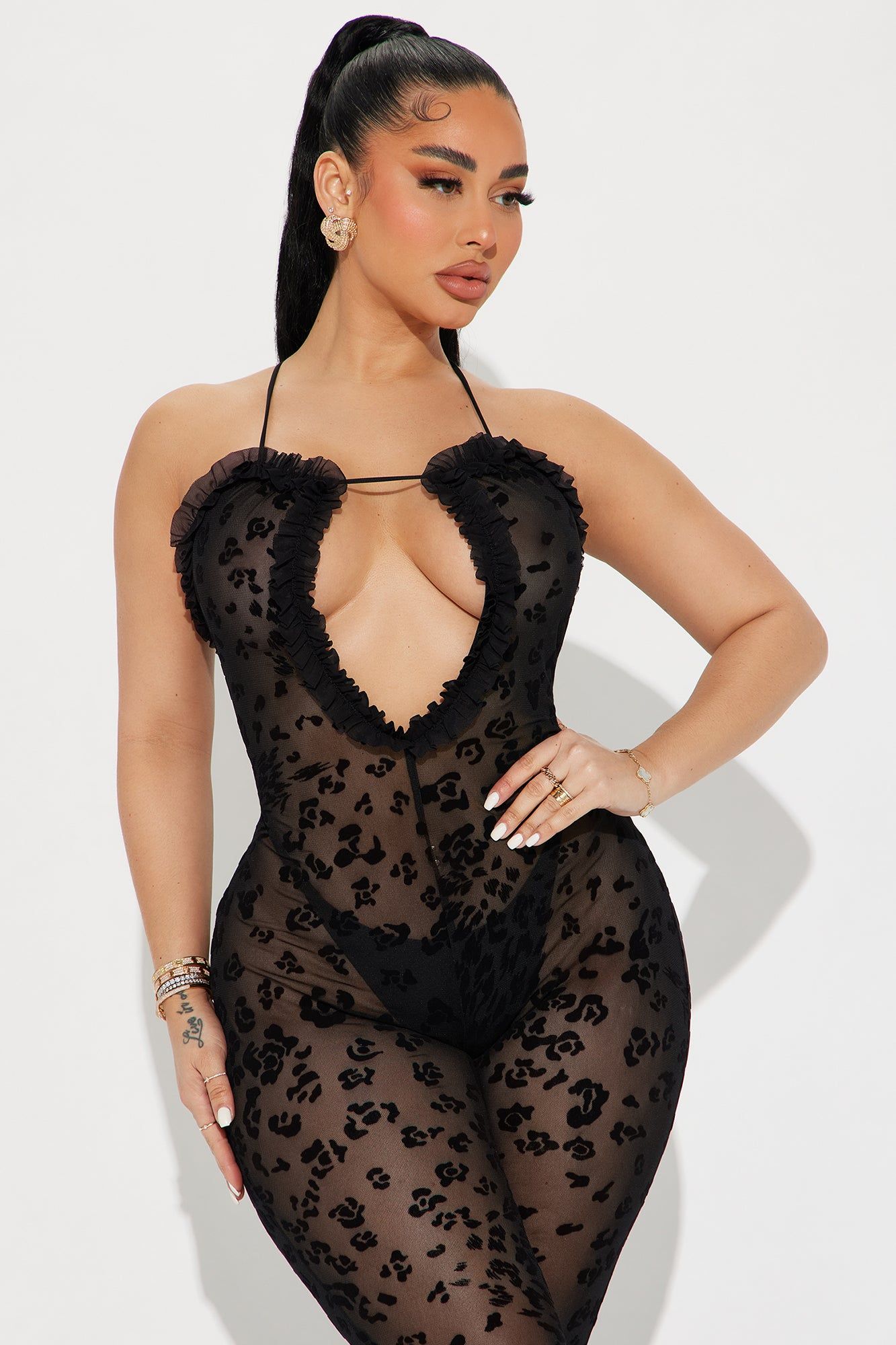 Only Yours Mesh Jumpsuit - Black sold by Fashion Nova product image thumbnail 2