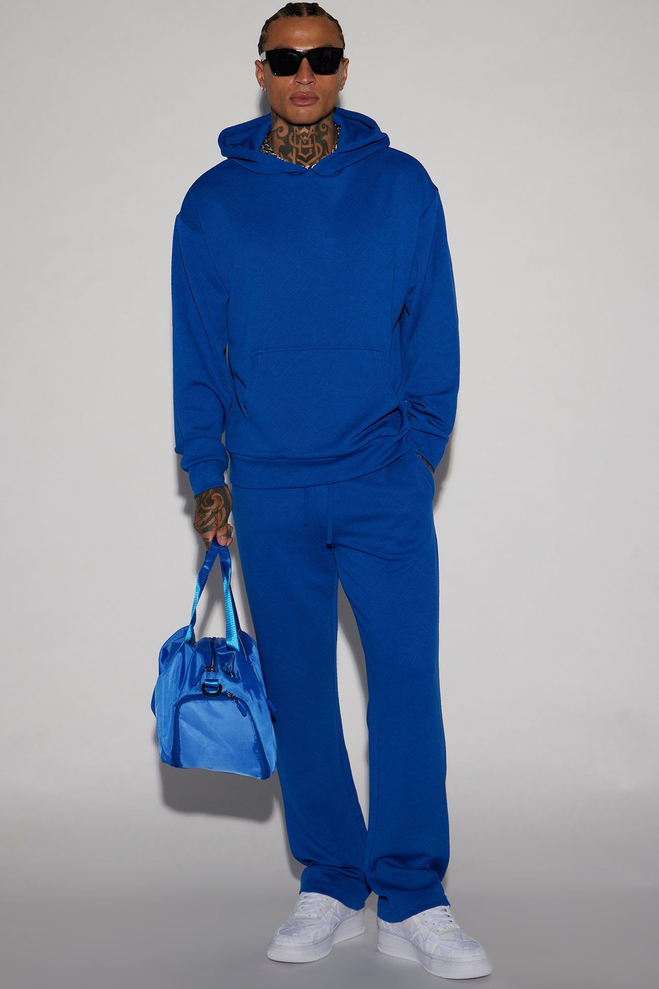 Textured Lines Hoodie - Blue sold by Fashion Nova product image thumbnail 3