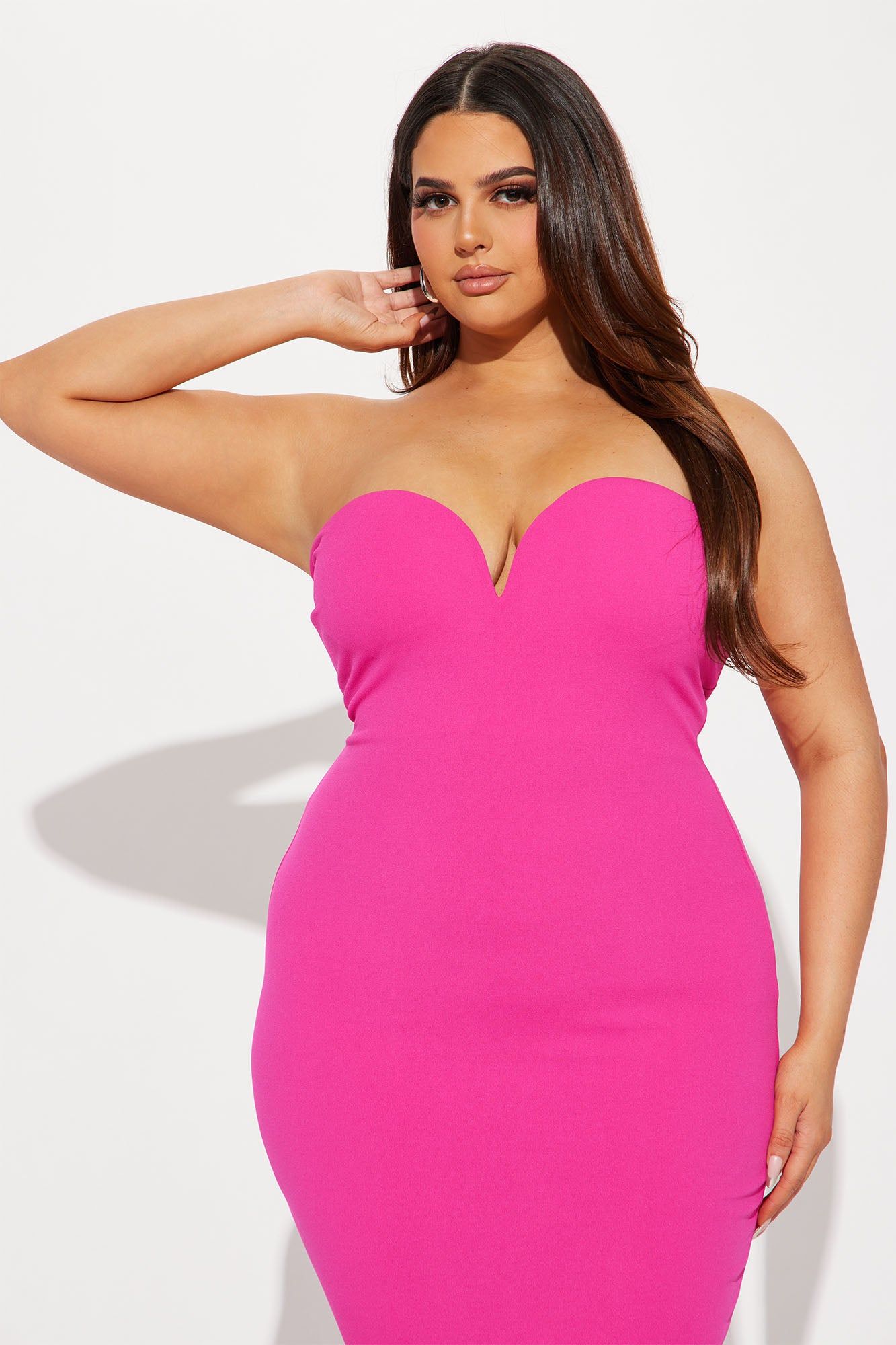 Monte Carlo Nights Midi Dress - Fuchsia sold by Fashion Nova product image thumbnail 5