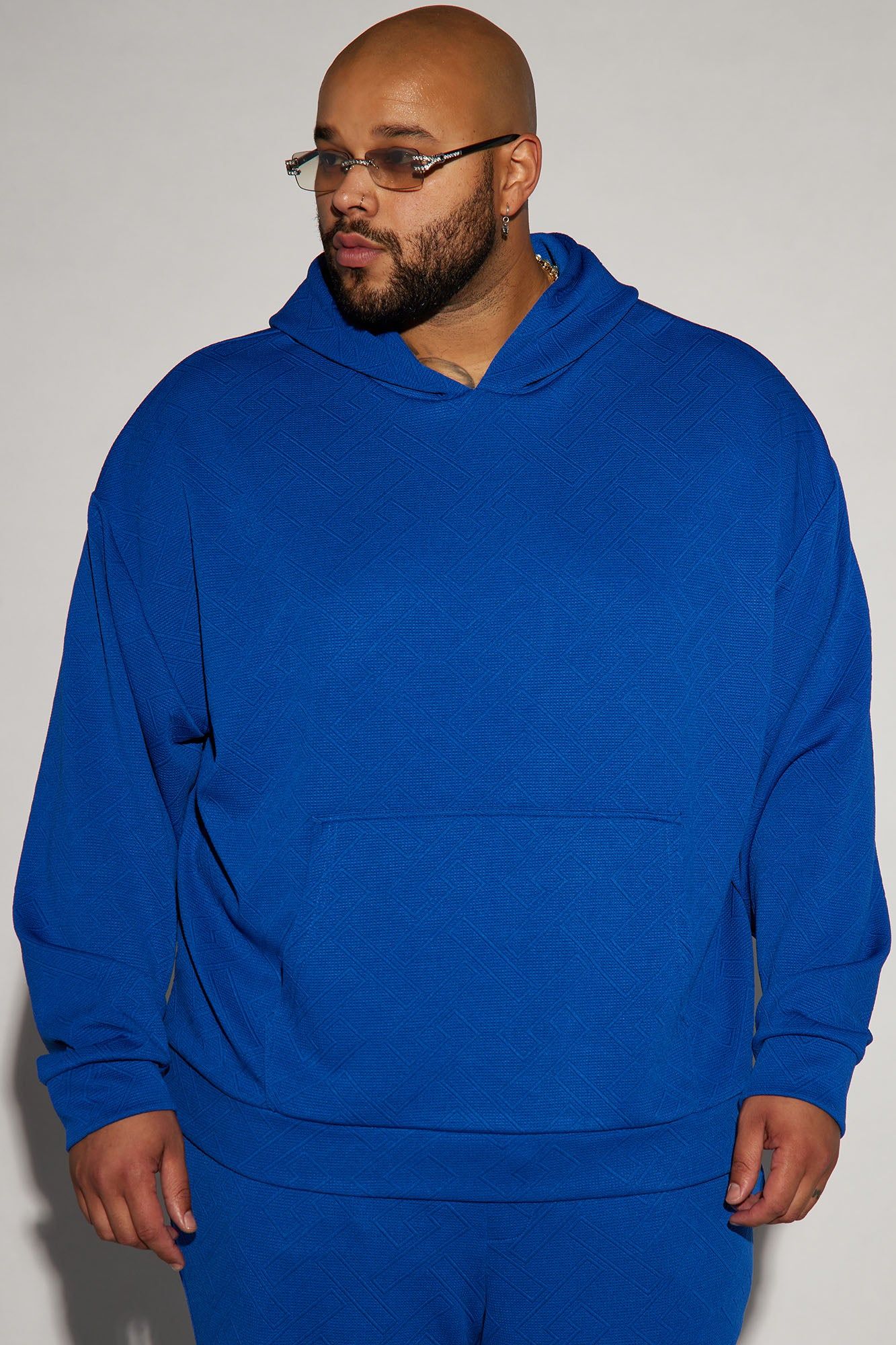 Textured Lines Hoodie - Blue sold by Fashion Nova product image thumbnail 2