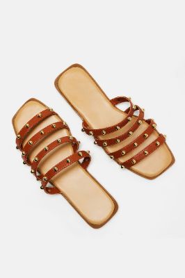 Count On Me Flat Sandals - Cognac sold by Fashion Nova