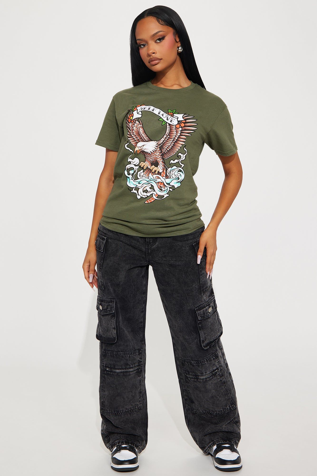 True To Yourself Graphic Tshirt - Olive sold by Fashion Nova product image thumbnail 2