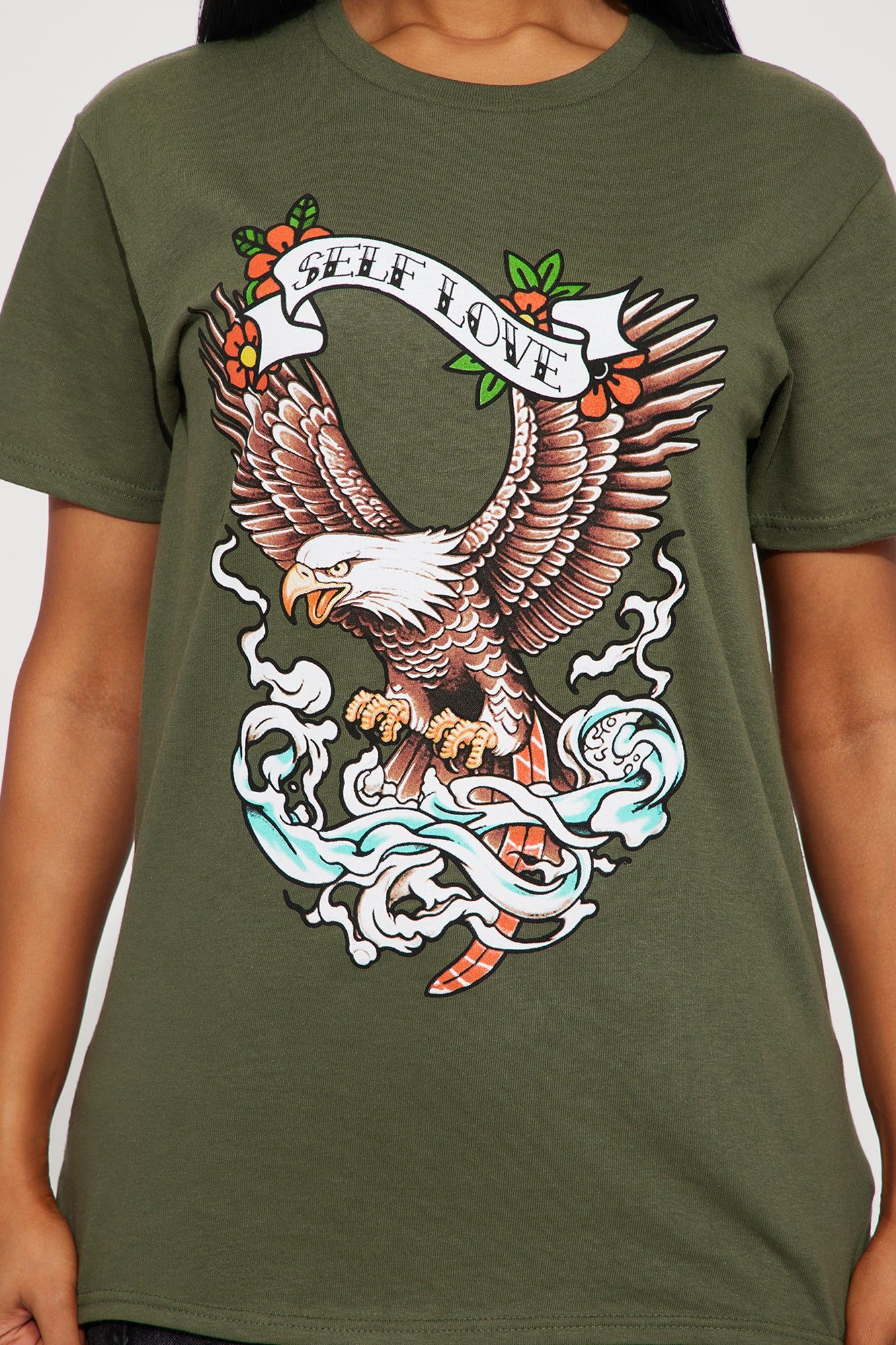 True To Yourself Graphic Tshirt - Olive sold by Fashion Nova product image thumbnail 3