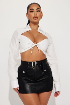 High Energy Blouse Top - Off White sold by Fashion Nova