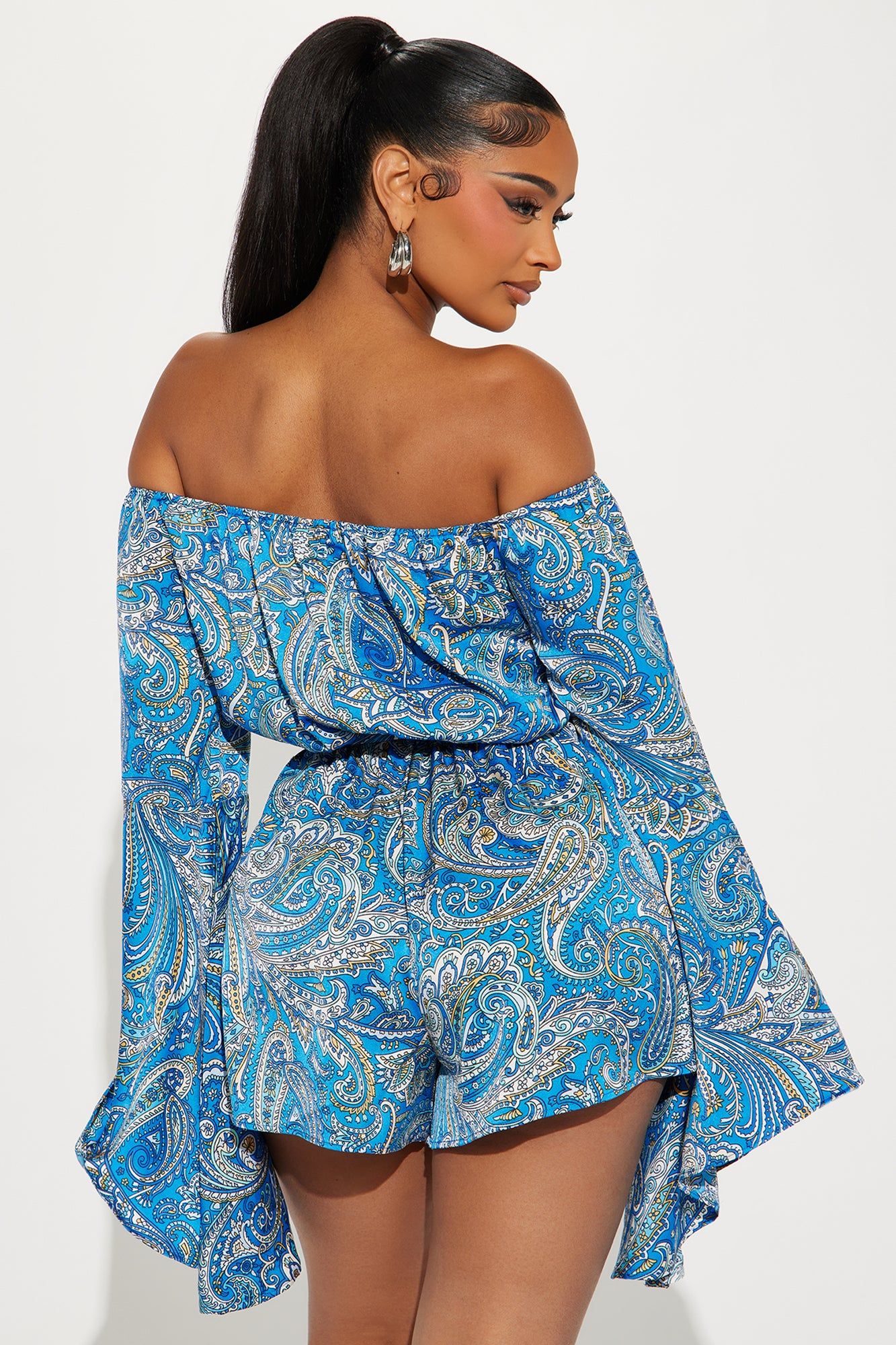 Forever Vacation Romper - Blue/combo sold by Fashion Nova product image thumbnail 3